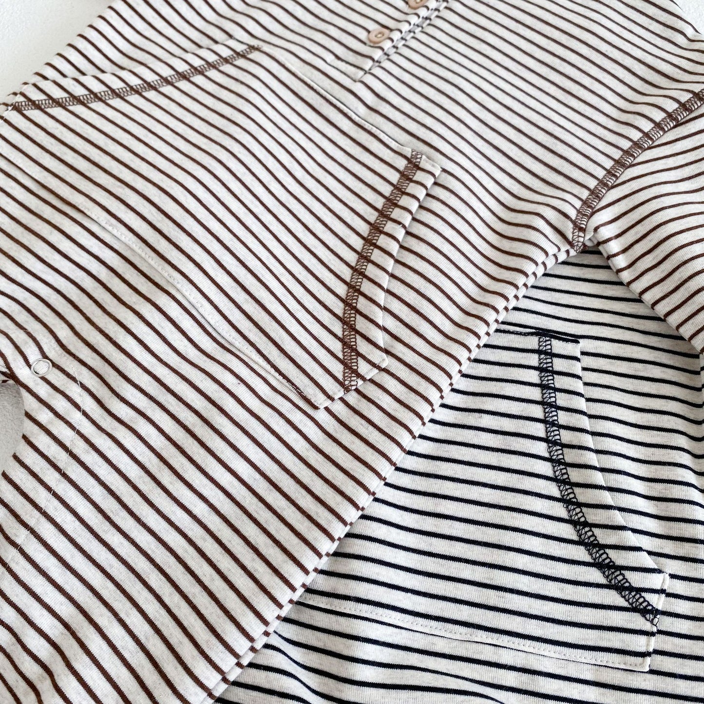 Blake Striped Jumpsuit - Beige and Black Stripes