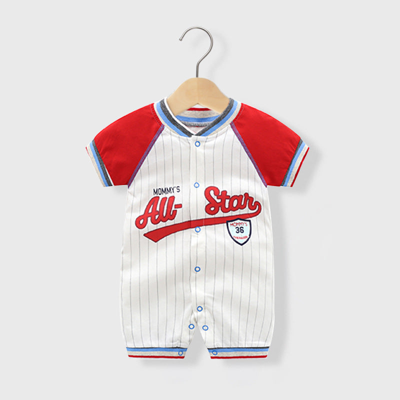 Carter Short Sleeved Unisex Baseball Romper