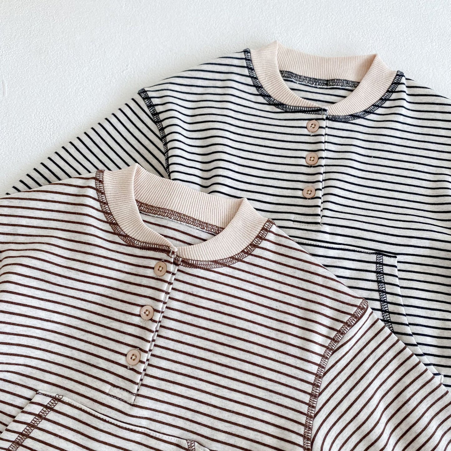 Blake Striped Jumpsuit - Beige and Black Stripes