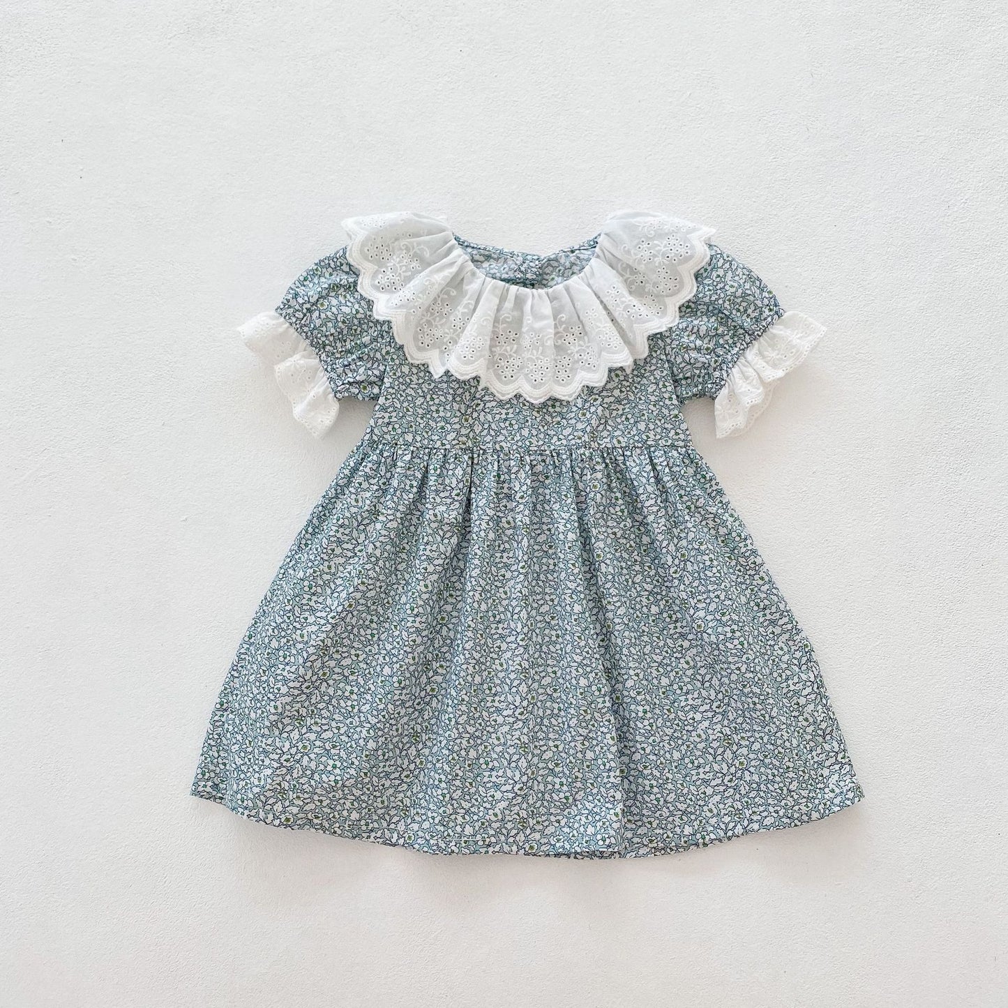 Claire Dress with Lace Collar