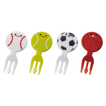 Sports themed fork pick set