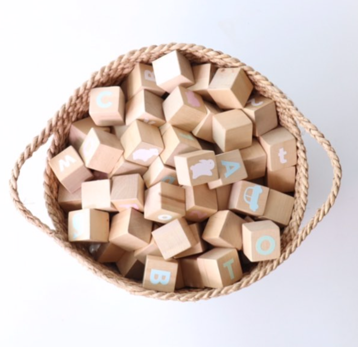 Wooden Alphabet Blocks - Rose