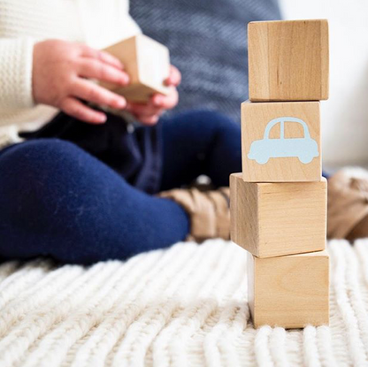 Wooden Alphabet Blocks - White