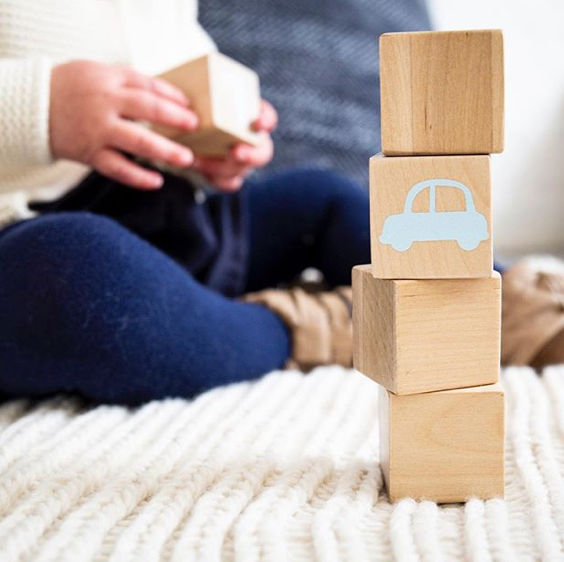 Wooden Alphabet Blocks - Rose