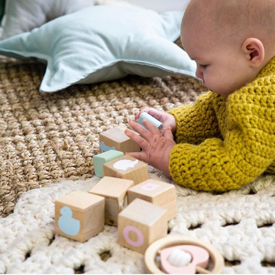 Wooden Alphabet Blocks - White