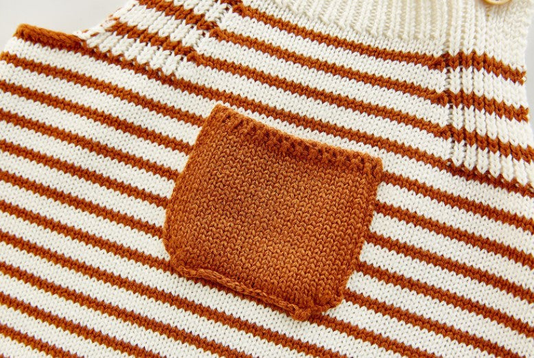 Felix Knit Romper - Rust Stripe