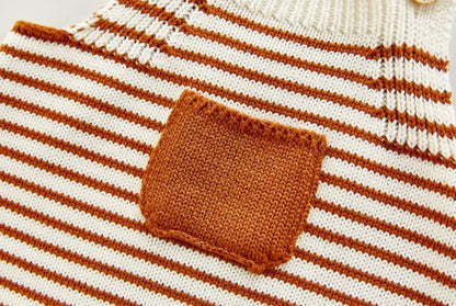 Felix Knit Romper - Rust Stripe