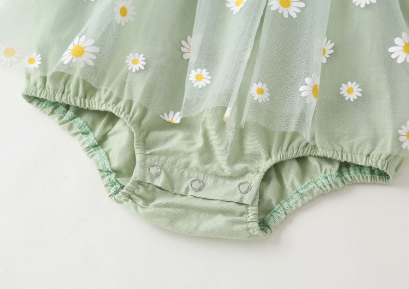 Daisy Romper and Hat Set - Sage