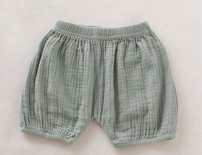 Imara Muslin Shorts and Blouse Set - Seafoam