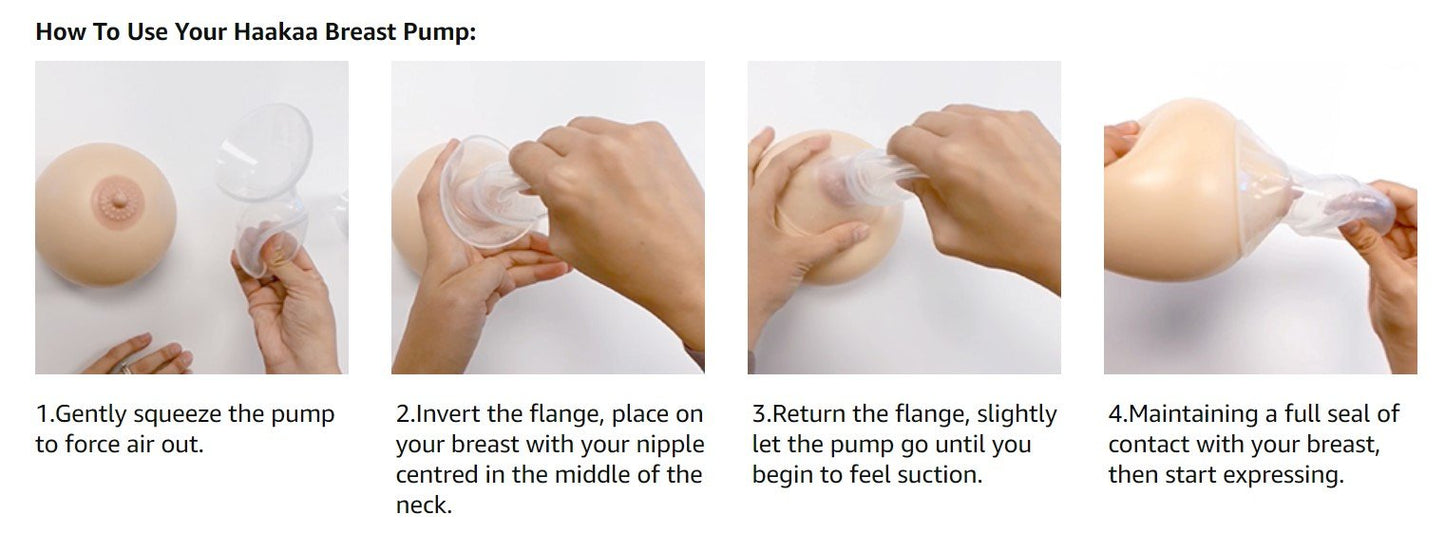 Haakaa - 150ml Silicone Pump and Silicone Cap Combo