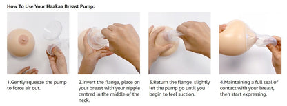 Haakaa - 150ml Silicone Pump and Silicone Cap Combo