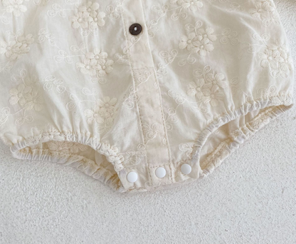 Emma lace collared romper