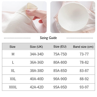 Leiya Front Closure Cotton Rib Nursing Bra - Dove