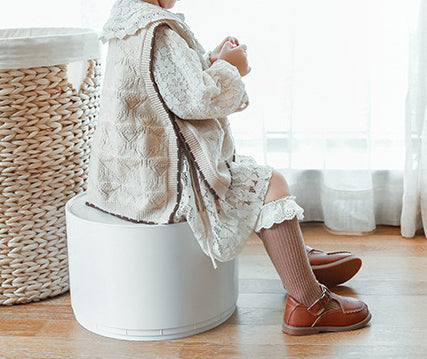 Lace edged Cotton Rib Socks - Coffee