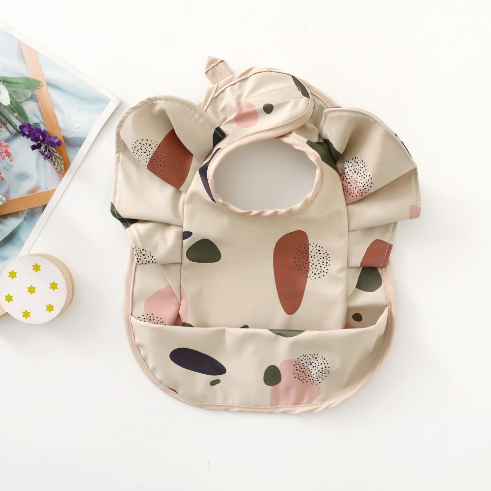 Waterproof Frilled Bib - Terazzo