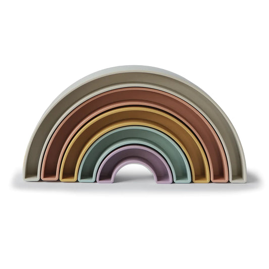 Mushie - Rainbow Stacker Toy - Tropical
