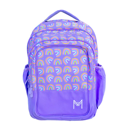 MontiiCo School Bag | Purple Rainbows | For Kids & Teens