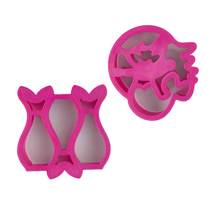 The Lunch Punch | Mermaid Shape Sandwich Cutters | For Toddlers and Kids