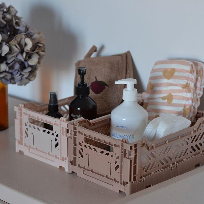 Aykasa - Mini Folding Crate - Warm Taupe