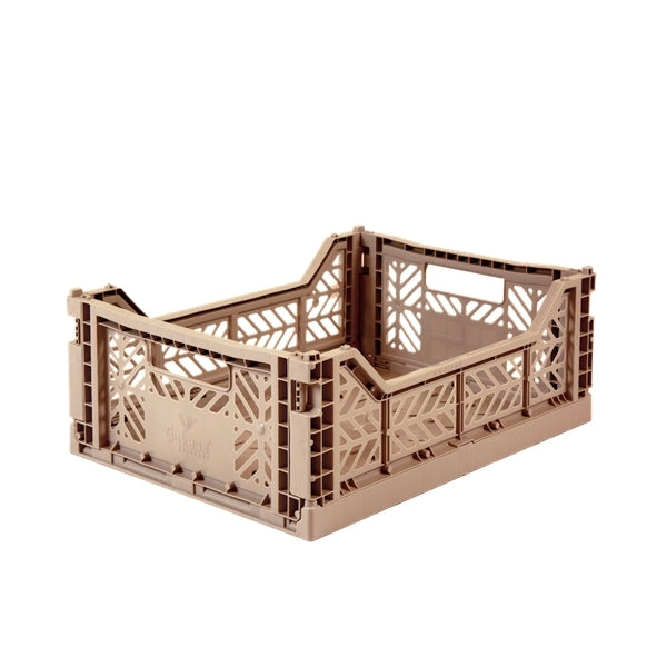 Aykasa - Midi Folding Crate - Warm Taupe