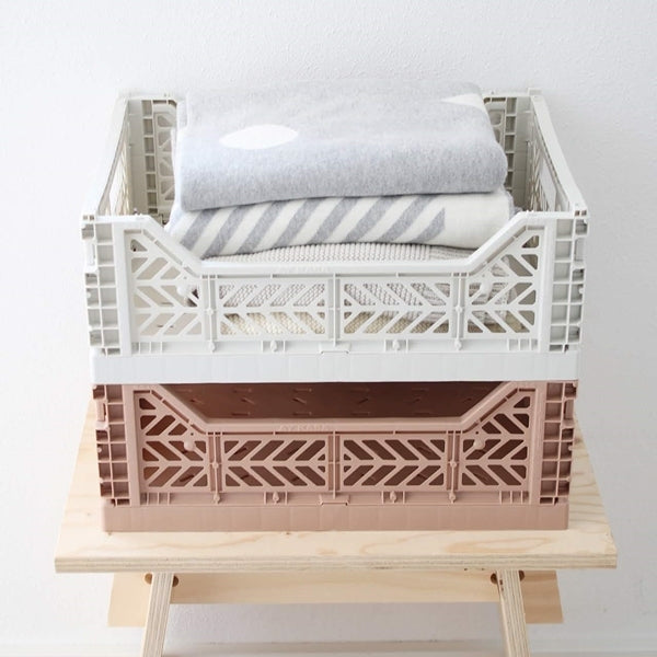 Aykasa - Midi Folding Crate - Warm Taupe