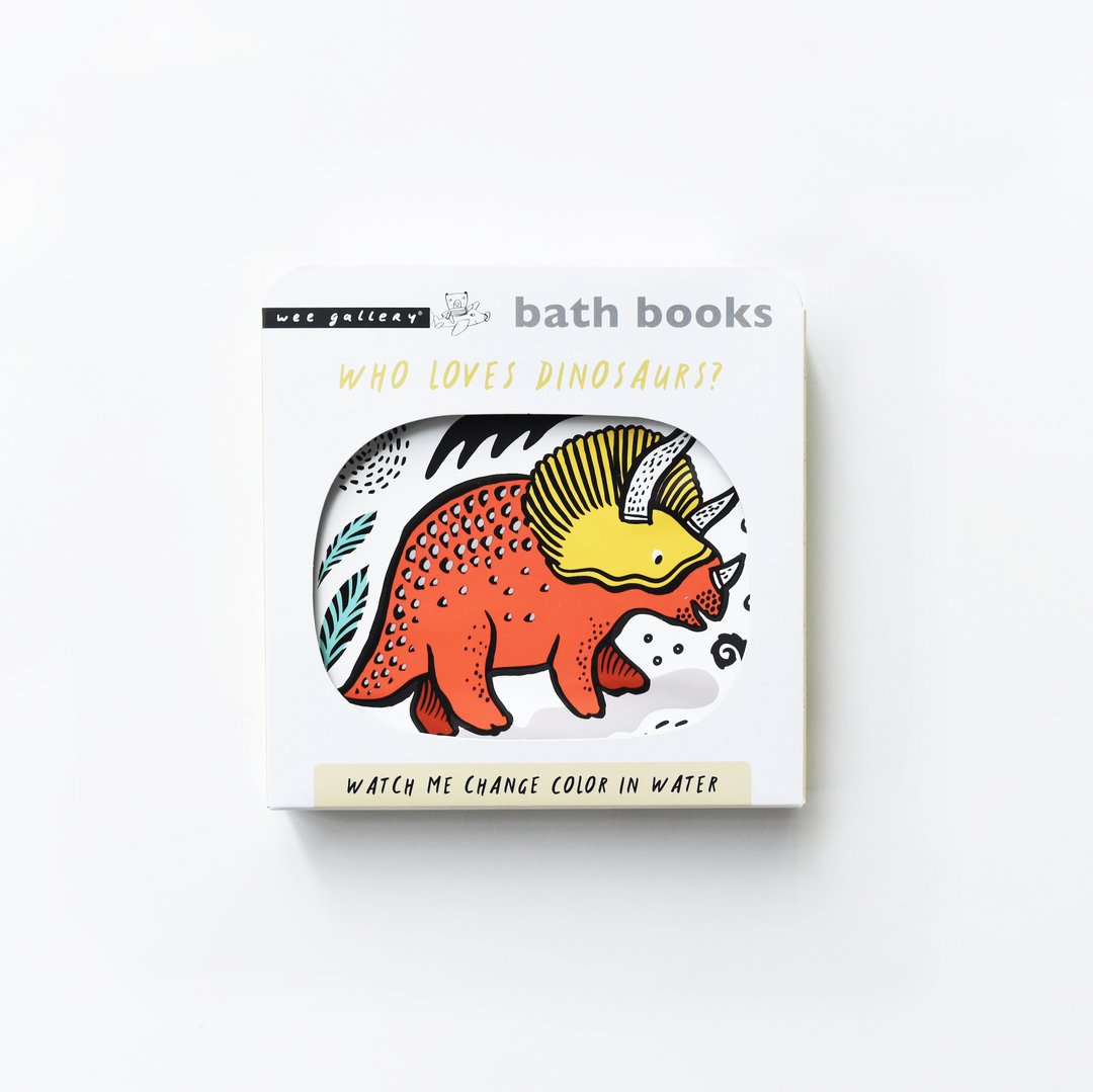 Wee Gallery Baby Bath Book - Who loves Dinosaurs?