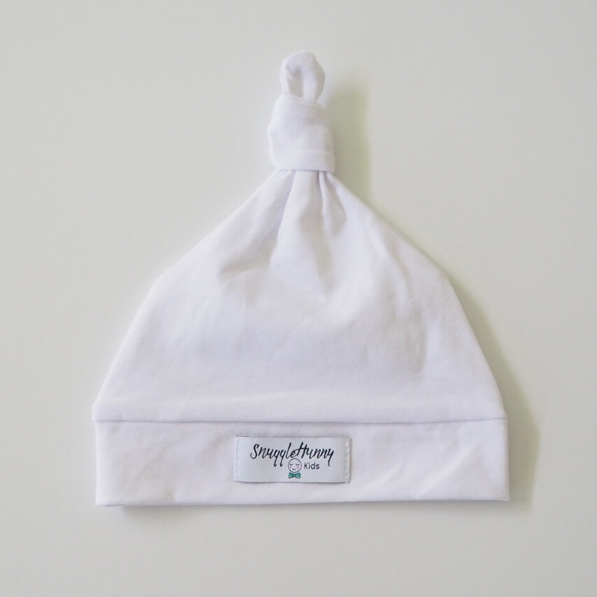 Snuggle Hunny Kids Knotted Beanie - White