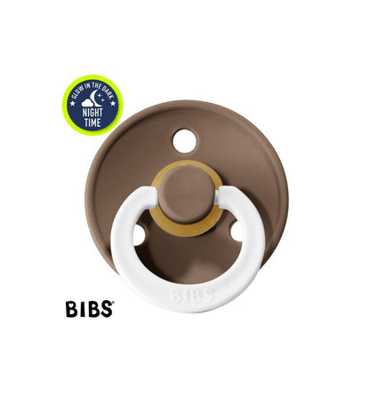 BIBS Natural Latex Pacifier - Dark Oak | Glow in the dark - Size 2