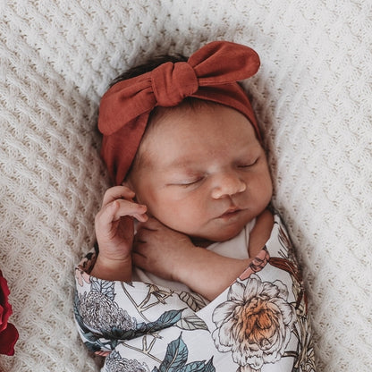 Snuggle Hunny Kids Topknot Headband - Deep Rust