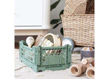 Aykasa - Mini Folding Crate - Almond Green
