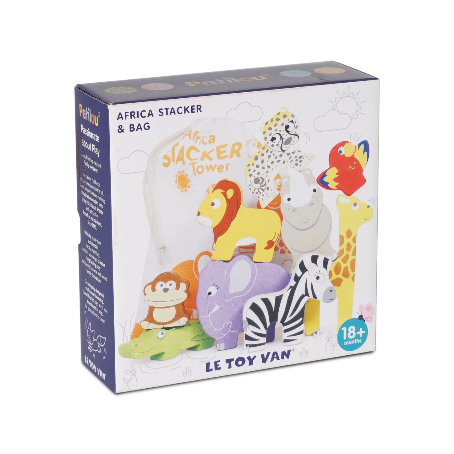 Le Toy Van - Africa Stacker &amp; Cotton Bag