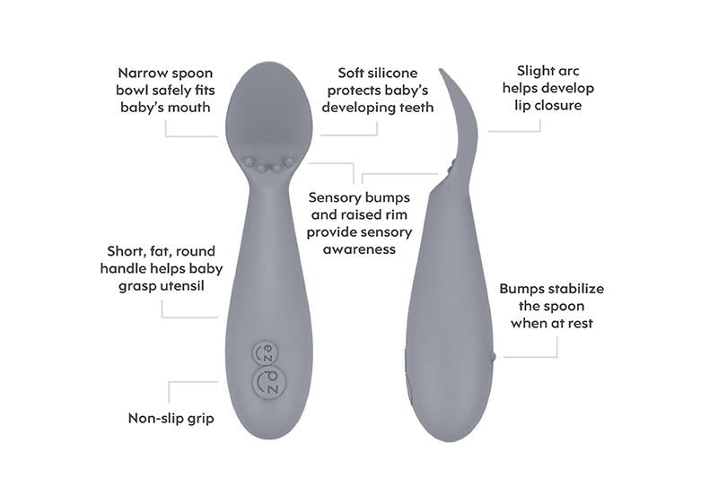 EZPZ - Tiny Spoon Twin-Pack - Gray