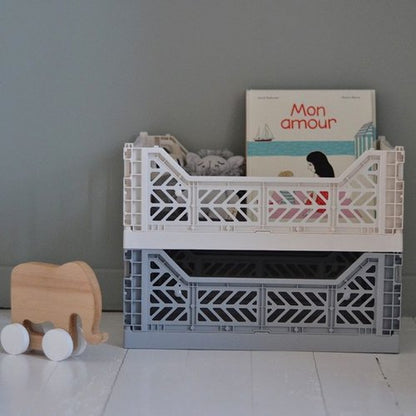Aykasa - Midi Folding Crate - Coconut Milk