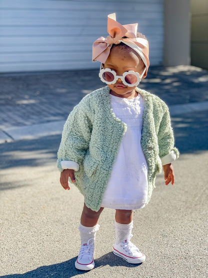 Sienna Sherpa Jacket - Mint