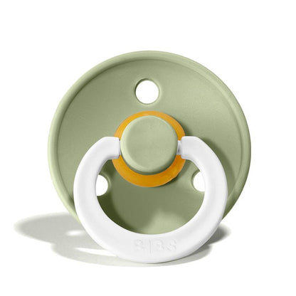 BIBS Colour Glow Natural Latex Pacifier - Sage - Size 3