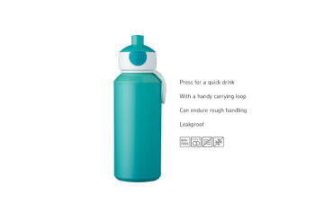 Mepal - Campus Pop-Up Water Bottle 400ml- Leopard