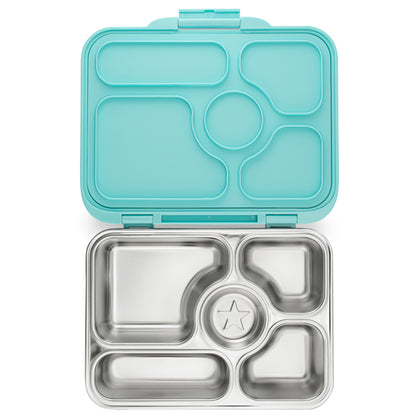 Yumbox Presto | Tulum Aqua Blue | Stainless Steel Leakproof Bento for Kids & Adults