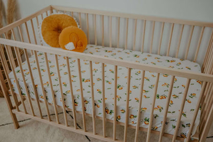 Snuggle Hunny Kids  Fitted Cot Sheet - Lemon