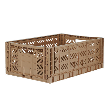 Aykasa - Maxi Folding Crate - Warm Taupe