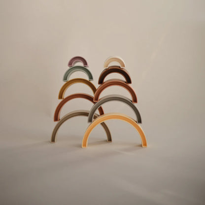 Mushie - Rainbow Stacker Toy - Hillside