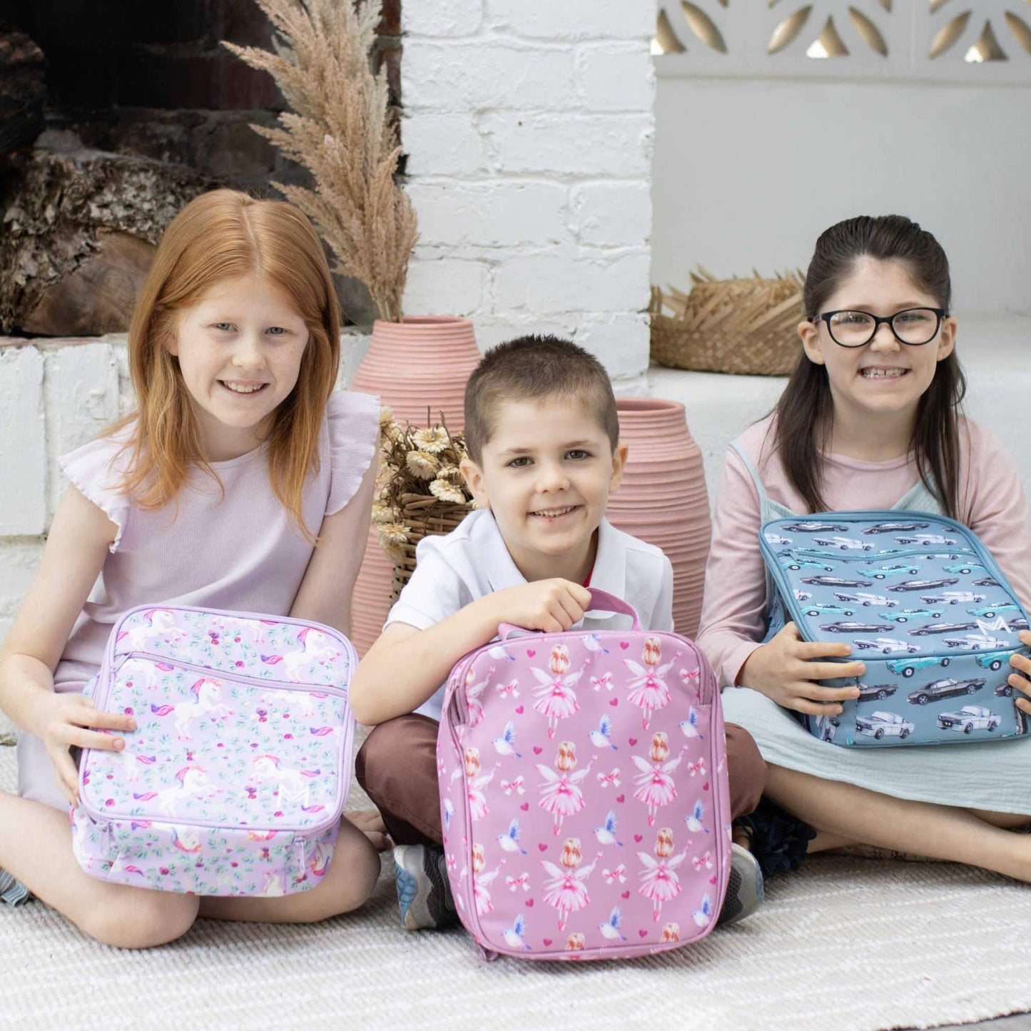 MontiiCo Large Insulated Lunch Bag with Ice Pack - Cars