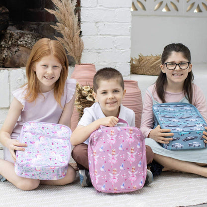 MontiiCo Large Insulated Lunch Bag with Ice Pack - Cars