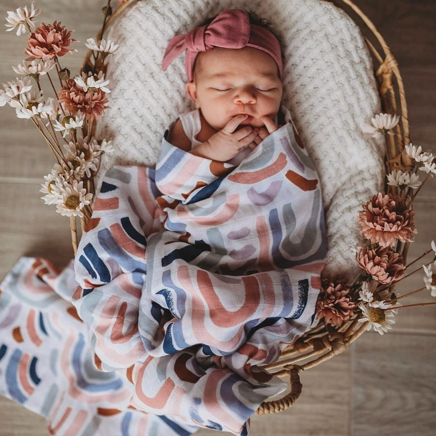 Snuggle Hunny Kids Organic Muslin Wrap - Rainbow Baby
