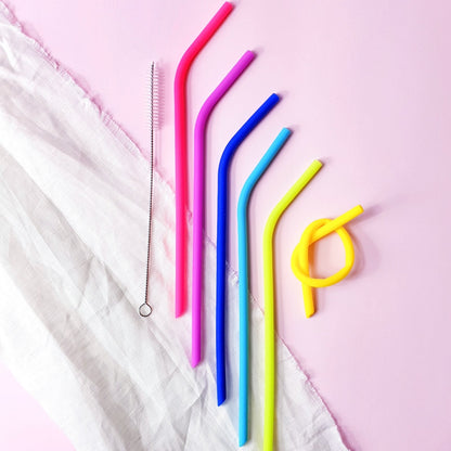 MontiiCo Silicone Straw Set