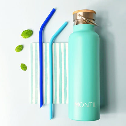MontiiCo Silicone Straw Set