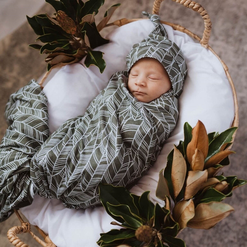 Snuggle Hunny Kids Tribal Jersey Wrap &amp; Beanie Set