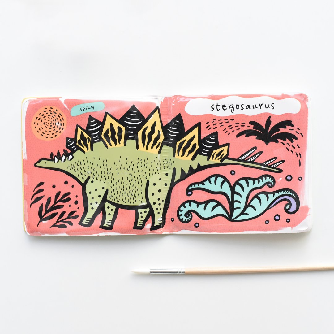 Wee Gallery Baby Bath Book - Who loves Dinosaurs?