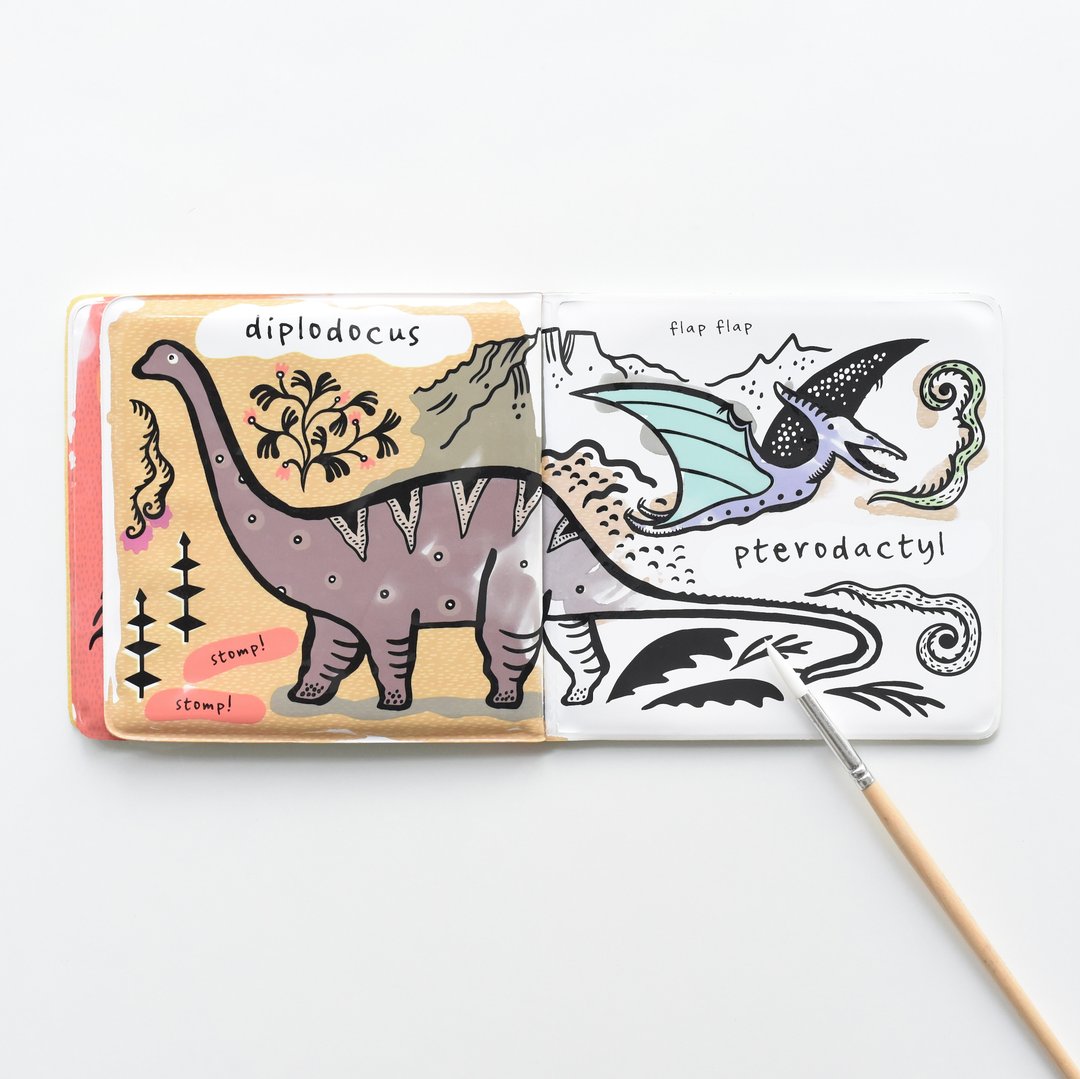 Wee Gallery Baby Bath Book - Who loves Dinosaurs?