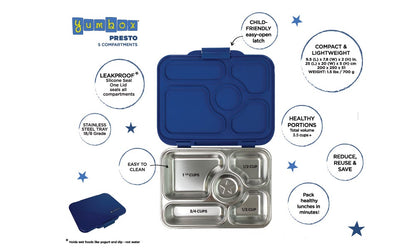 Yumbox Presto | Kale Green | Stainless Steel Leakproof Bento for Kids & Adults